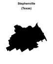 Stephenville outline map Royalty Free Stock Photo