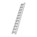 Stepladder vector icon.Outline vector icon isolated on white background stepladder .