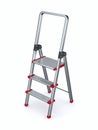 Stepladder on white background. Isolated 3D illustration Royalty Free Stock Photo