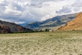 Steppe desert mountain sky