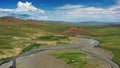 Steppe and mountains landscape in Orkhon valley