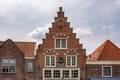 Stepped gable facade of former Waag in old town Medemblik, Noord-Holland, Netherlands Royalty Free Stock Photo