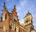 Stepped gable houses in Delft, Holland Royalty Free Stock Photo