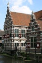 Stepped gable houses in Holland Royalty Free Stock Photo