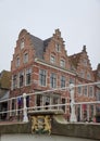 Stepped gables in historical Dokkum, Netherlands Royalty Free Stock Photo