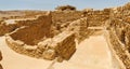 Stepped pool at Masada ruins in southern Judean Desert in Israel