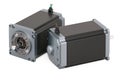 Stepper motors closeup, 3D rendering