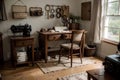 Stepping Back in Time Exploring Vintage Sewing Rooms.AI Generated