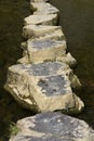 Stepping stones across river