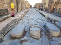 Stepping stones, ancient street Pompeii