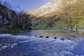 Stepping Stones Dovedale Derbyshire Dales Royalty Free Stock Photo