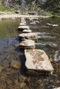 The stepping stones, Dovedale, Derbyshire, UK Royalty Free Stock Photo