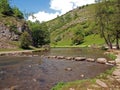 Stepping stones in Dovedale. Royalty Free Stock Photo