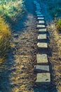 Stepping stones on a dusty pathway Royalty Free Stock Photo