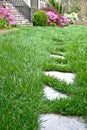 Stepping Stones in the Grass Royalty Free Stock Photo