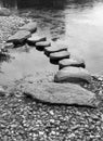 Stepping Stones at Japanese Garden - Brooklyn, New York City Royalty Free Stock Photo