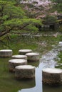 Stepping stones in Kyoto Royalty Free Stock Photo