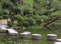 Stepping stones in Kyoto Royalty Free Stock Photo