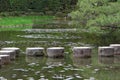 Stepping stones in Kyoto Royalty Free Stock Photo