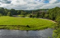 Stepping stones over the River Wharfe at Bolton Abbey Royalty Free Stock Photo