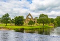 Stepping stones over the River Wharfe at Bolton Abbey Royalty Free Stock Photo