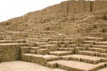 Steps of the adobe pyramid at Huaca Pucllana