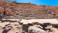 Steps in ancient Great Temple in Petra town Royalty Free Stock Photo