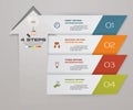 4 steps of arrow Infografics template. for your presentation. Royalty Free Stock Photo