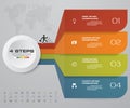 4 steps of arrow Infografics template. for your presentation. EPS 10. Royalty Free Stock Photo