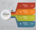 4 steps of arrow Infografics template. for your presentation. EPS 10.