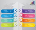 8 steps of arrow infografics template. for your presentation. Royalty Free Stock Photo