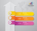 3 steps of arrow infografics template. for your presentation.