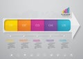 5 steps arrow infographics chart design element. For data presentation. Royalty Free Stock Photo