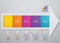 5 steps arrow infographics chart design element. For data presentation. Royalty Free Stock Photo