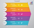 5 steps arrow infographics chart design element. For data presentation. Royalty Free Stock Photo