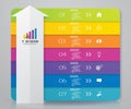 7 steps arrow infographics chart design element. For data presentation. Royalty Free Stock Photo