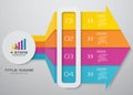 4 steps arrow infographics chart design element. For data presentation. Royalty Free Stock Photo