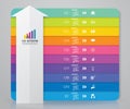 10 steps arrow infographics element template chart for presentation.10 Royalty Free Stock Photo