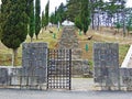 110 steps between the avenue of poplar trees and the mausoleum of sculptor Ivan Mestrovic, Otavice, Croatia