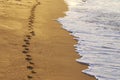 Steps on a beach