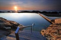 The steps into Blue Pool Bermagui Royalty Free Stock Photo