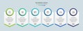 Steps business data visualization timeline process infographic template design with icons