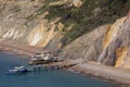 Steps and the Chairlift at Alum Bay on the Isle of Wight, UK