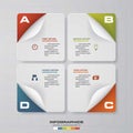 4 steps chart layout for sample Royalty Free Stock Photo