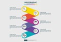 6 steps connection Infographic element design template for diagram, presentation, workflow, annual report. Business data