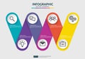 6 steps connection Infographic element design template for diagram, presentation, workflow, annual report. Business data