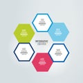 6 steps diagram, scheme, flowchart. Infographic element Royalty Free Stock Photo
