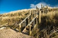 Steps on dunes on Troon beach Royalty Free Stock Photo