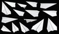 Paper Airplane Folding Steps Tutorial Sequence Royalty Free Stock Photo