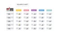 5 Steps Gantt chart timeline infographic template. Modern checklist element timeline diagram foe business, vector infographics